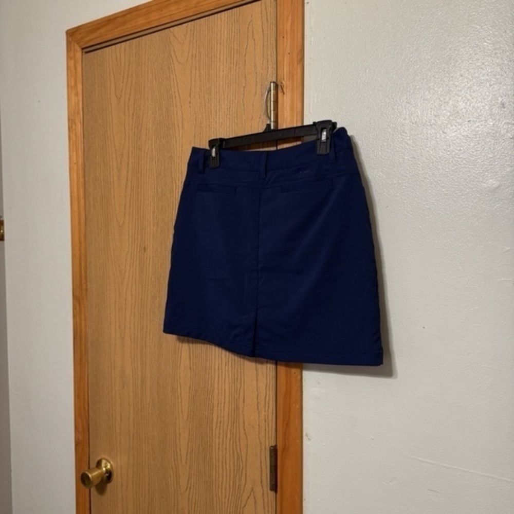 Slazenger Size 6 Solid Blue Knee-Length A-Line Skort w/Pockets - EUC